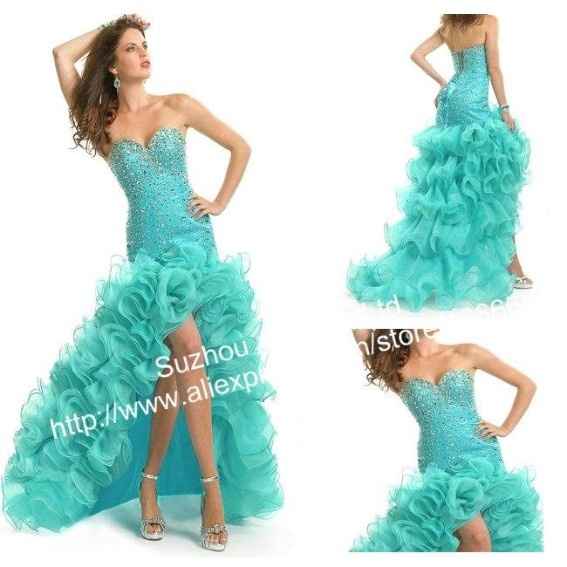 vestidos color turquesa