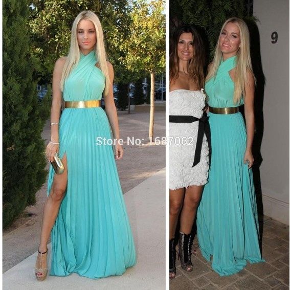 vestidos color turquesa