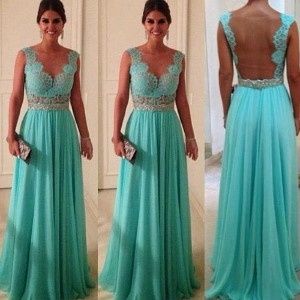 vestidos color turquesa