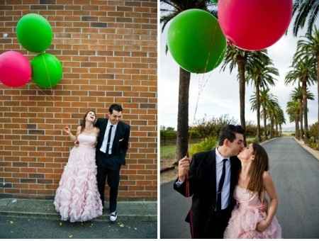 sesión de fotos con globos
