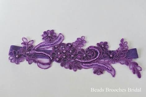 Colores: ligas para novia tonos morado 1