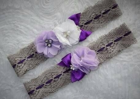 Colores: ligas para novia tonos morado 5