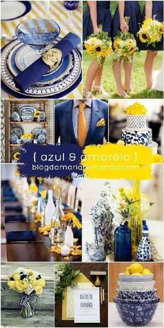 Ideas para Boda en azul con amarillo - 3