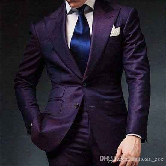Colores: traje para novio tonos morado - 2
