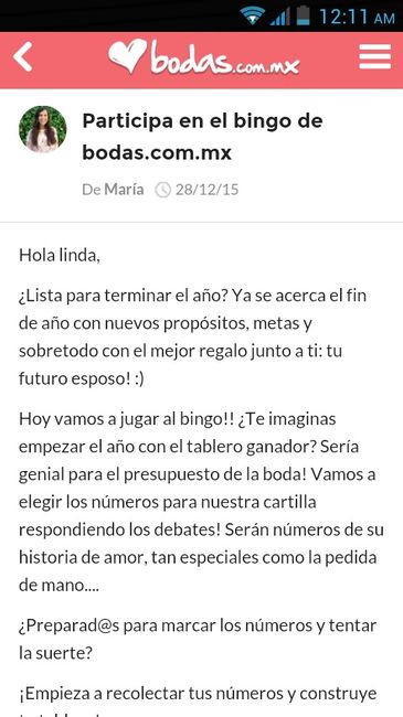 Bingo de bodas.com.mx + erika esquivel - 1