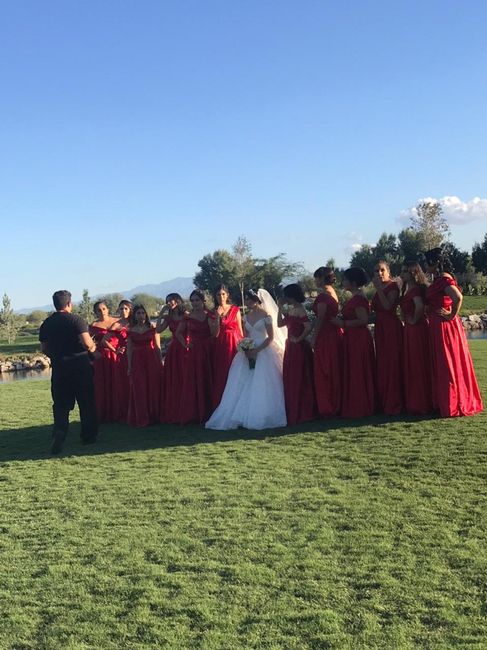 De qué color fueron sus damas de honor? - 1