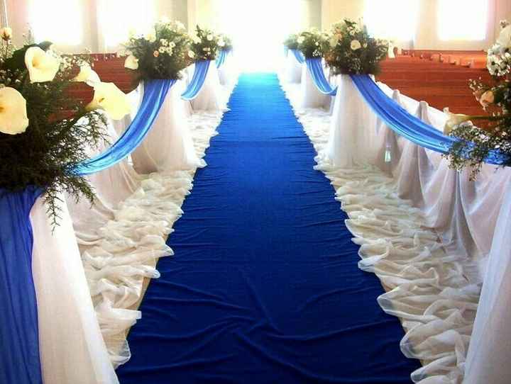 Decoracion boda en azul ceremonia - 1
