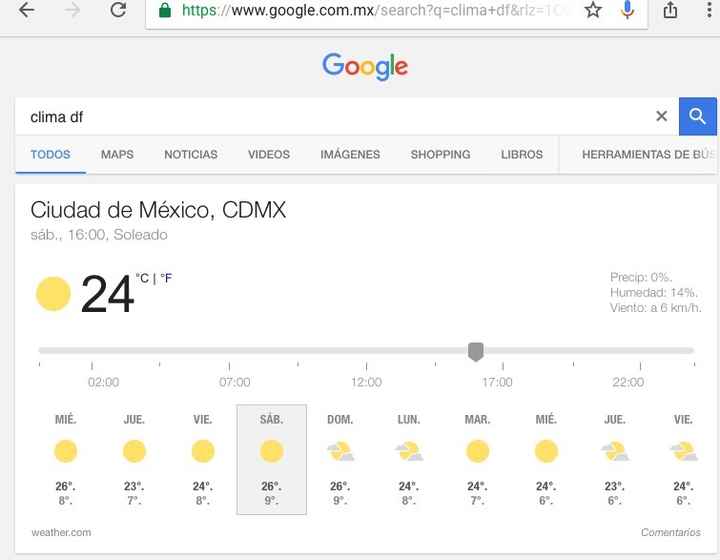 Clima 11 febrero 