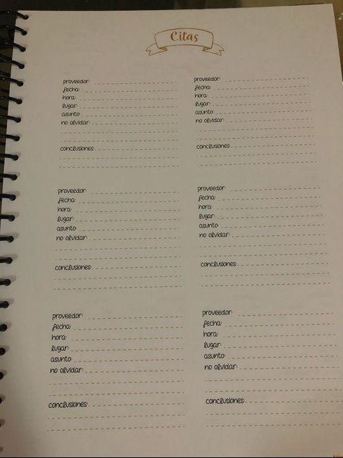 Agenda organizadora - 6