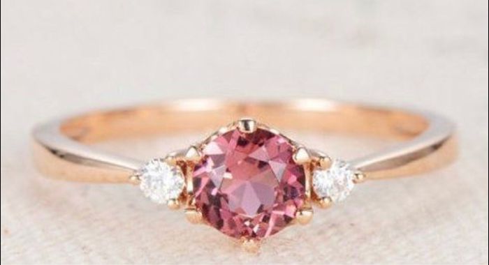 Anillo de compromiso rosa - 7