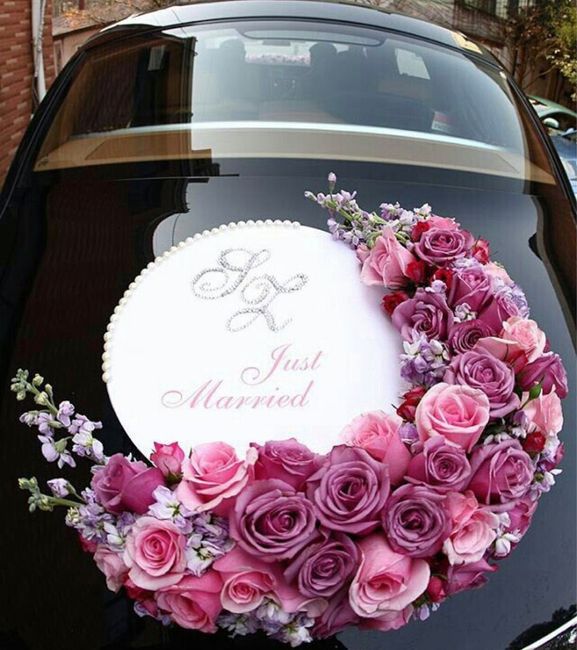 Decoración de auto color rosa - 16