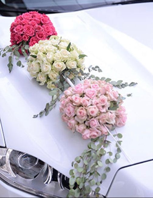 Decoración de auto color rosa - 17