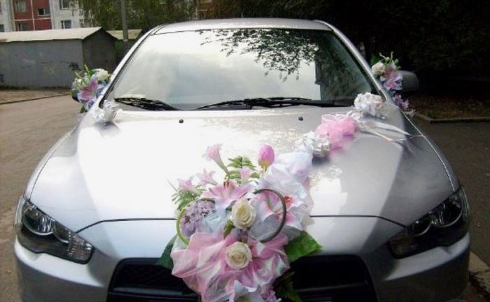 Decoración de auto color rosa - 19