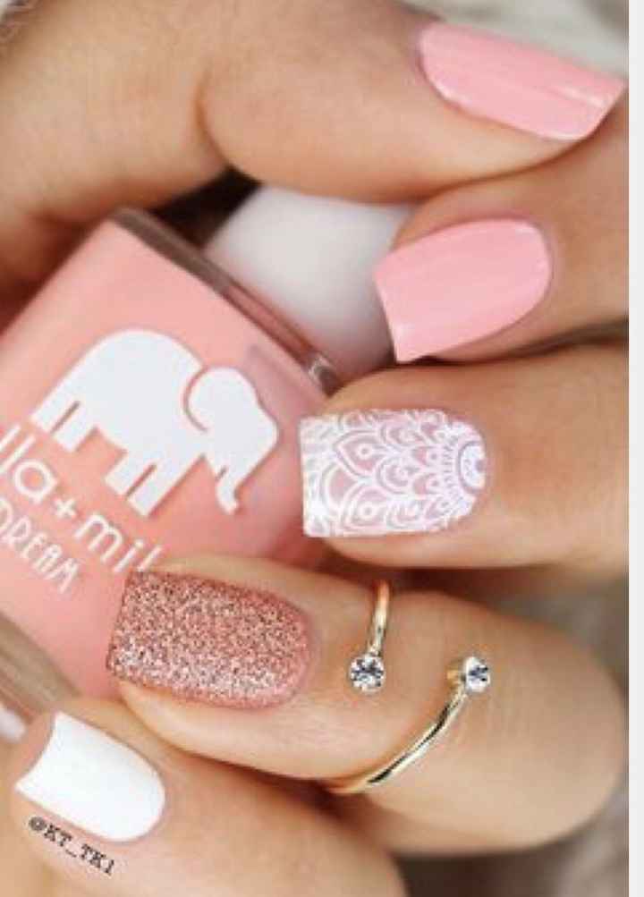 Uñas en color rosa 💓💓💓💓 - 7