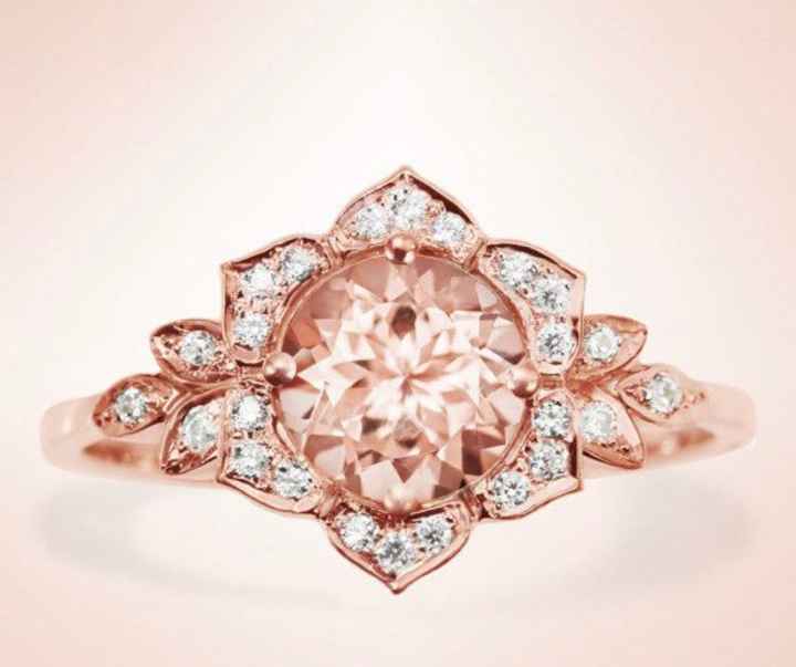 Anillo de compromiso rosa - 1