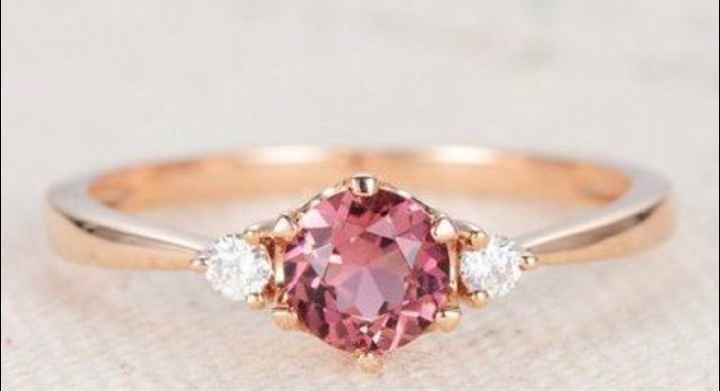 Anillo de compromiso rosa - 7