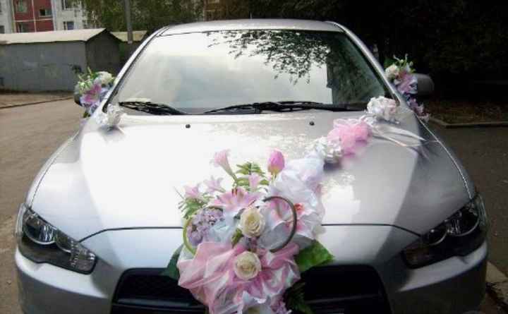 Decoración de auto color rosa - 19