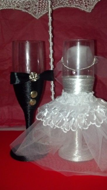 Copas de Novios (Otra idea para adornarlas) - 1