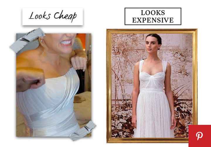 10 razones por las que tu vestido de novia puede verse "barato" - 7