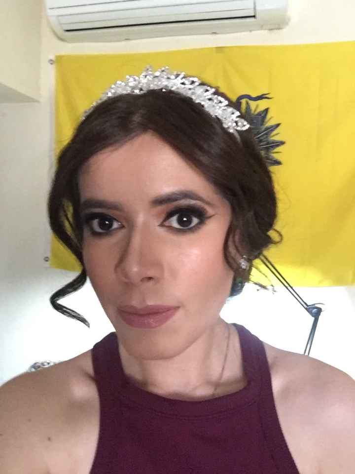  Mi prueba de maquillaje y peinado ❤️👰🏻😍💄 - 1