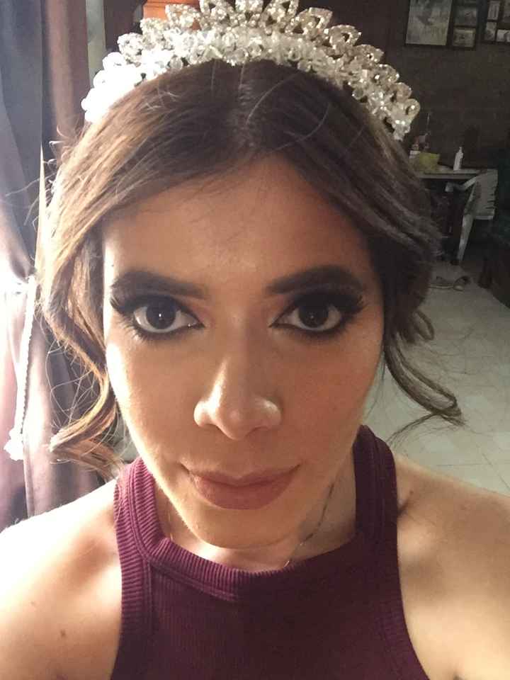  Mi prueba de maquillaje y peinado ❤️👰🏻😍💄 - 2