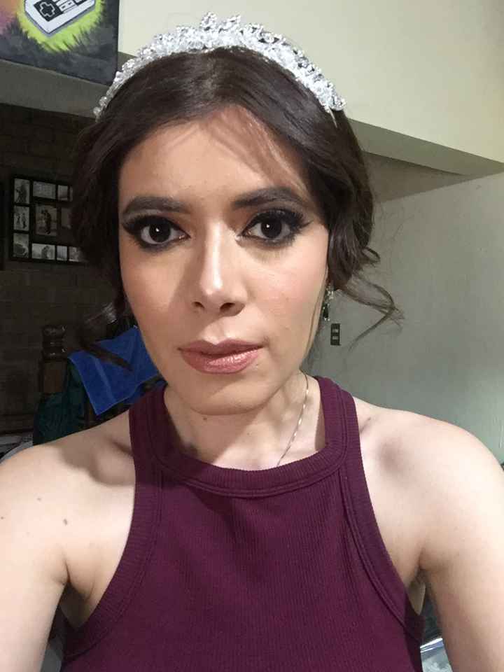  Mi prueba de maquillaje y peinado ❤️👰🏻😍💄 - 3