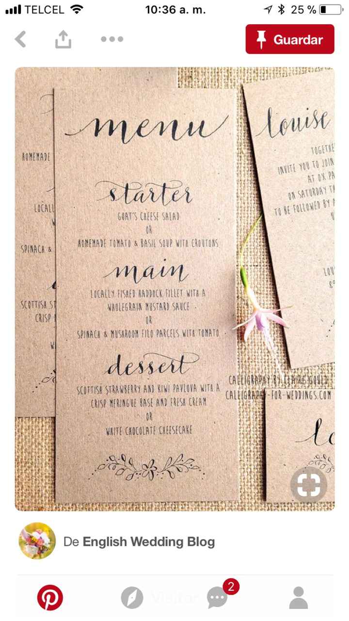  Imprimir el menú de la boda - 1