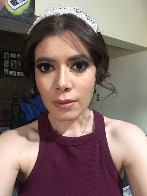  Mi prueba de maquillaje y peinado ❤️👰🏻😍💄 - 3