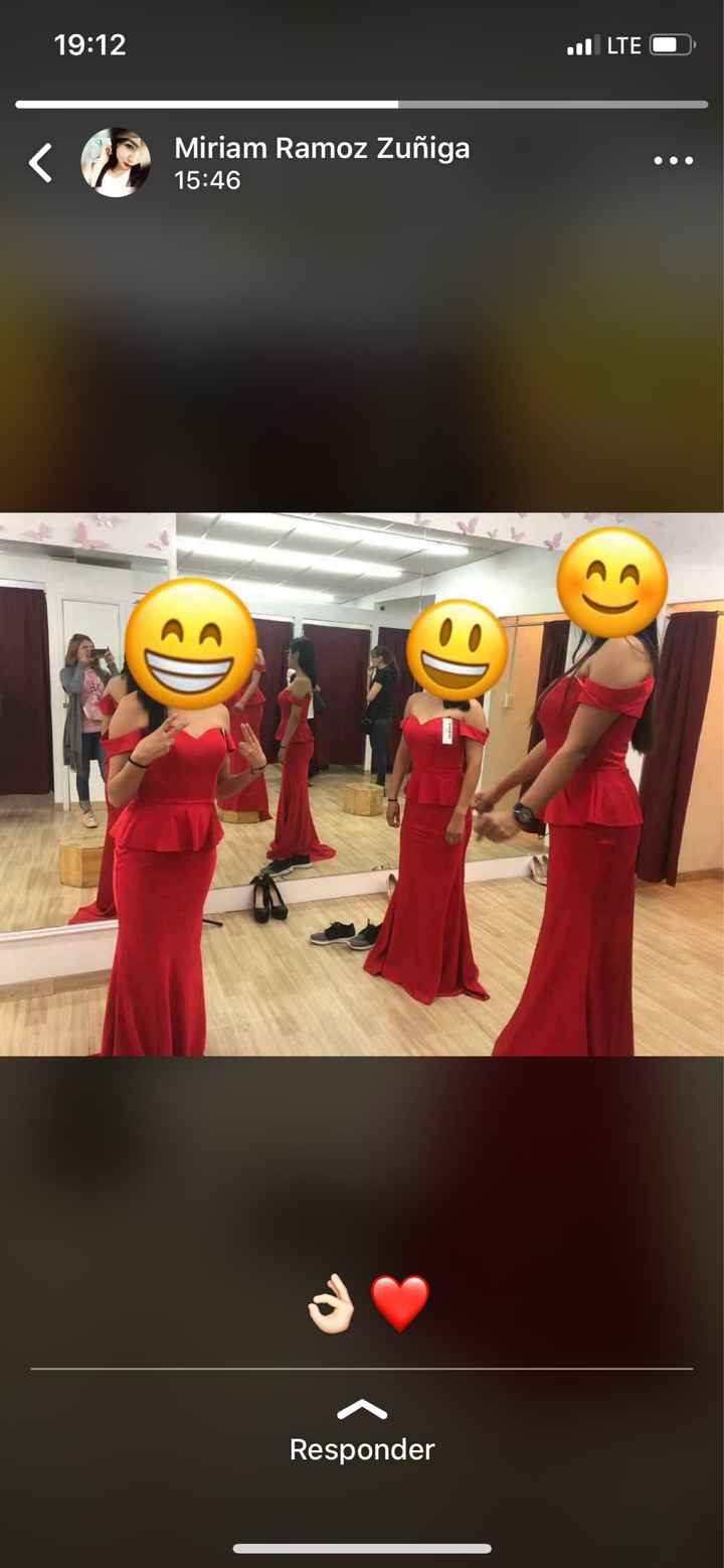Vestido Rojo para mis Damas - 1