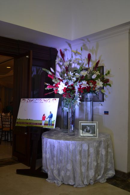 Flores en lobby