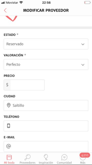 Cómo registrar mis proveedores que no aparecen en la página de bodas? - 4