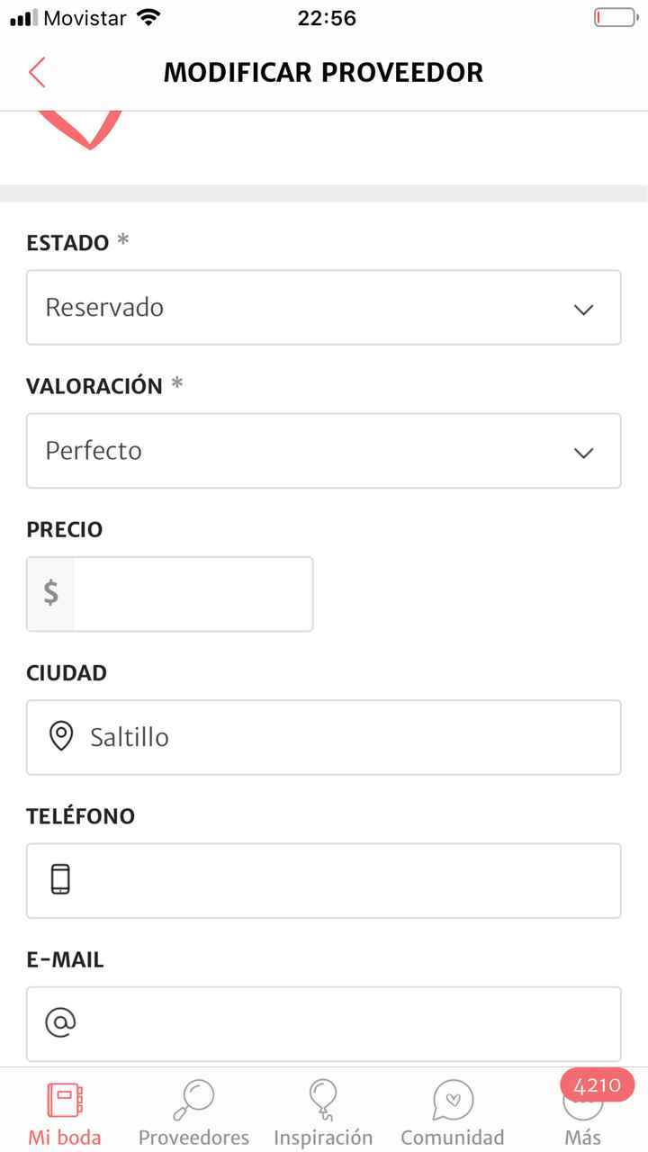 Cómo registrar mis proveedores que no aparecen en la página de bodas? - 4