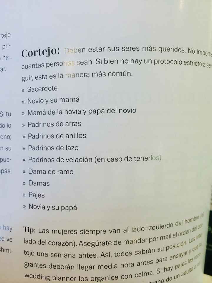 Orden del Cortejo al entrar a la Iglesia - 1