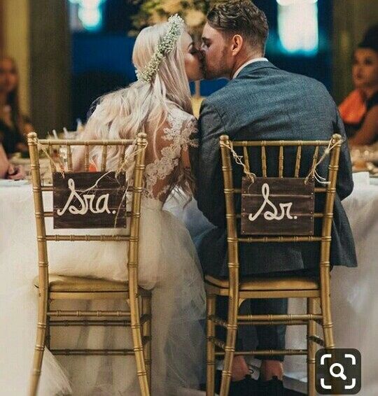 Ideas para agregar el Sr y Sra en su boda - 1