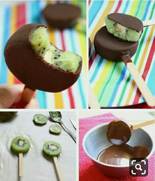 Fruta con chocolate 😋 - 2