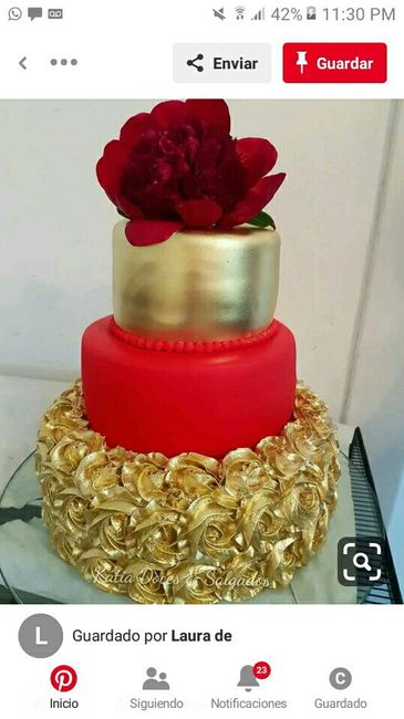 Pasteles rojo con oro - 2