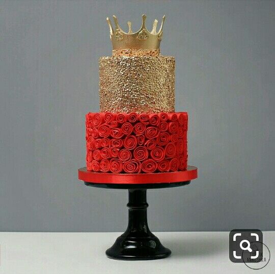 Pasteles rojo con oro - 3
