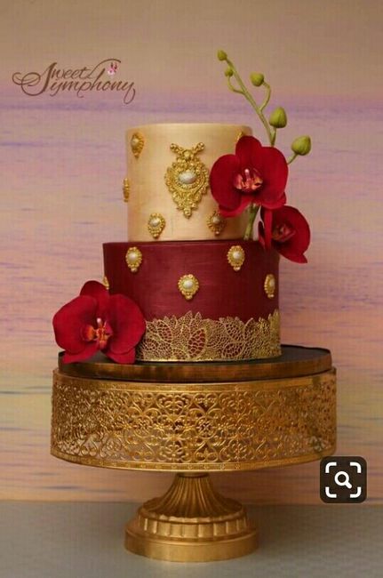 Pasteles rojo con oro - 9