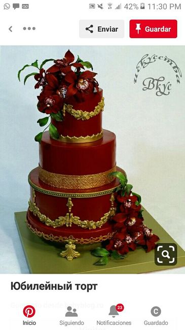Pasteles oro con tinto - 1