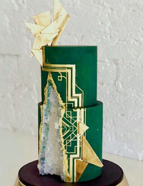 Pasteles verde con oro 4