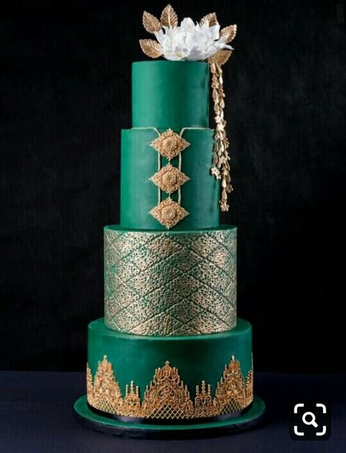 Pasteles verde con oro 5