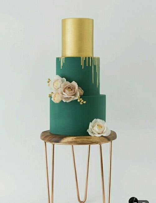 Pasteles verde con oro 6