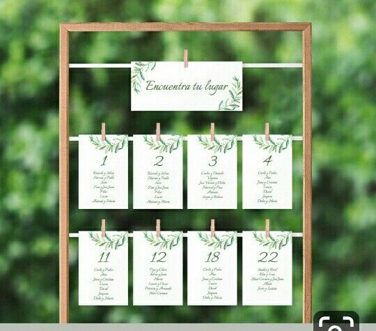 Ideas para Seating plan de boda/ sienta a tus invitados - 2