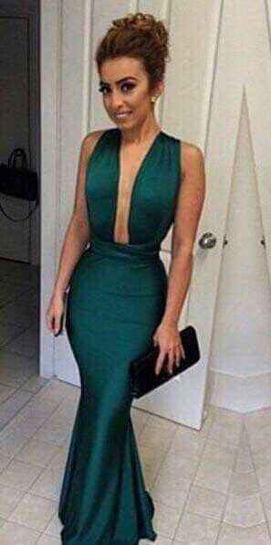 Vestidos dama de honor hot sale verde botella