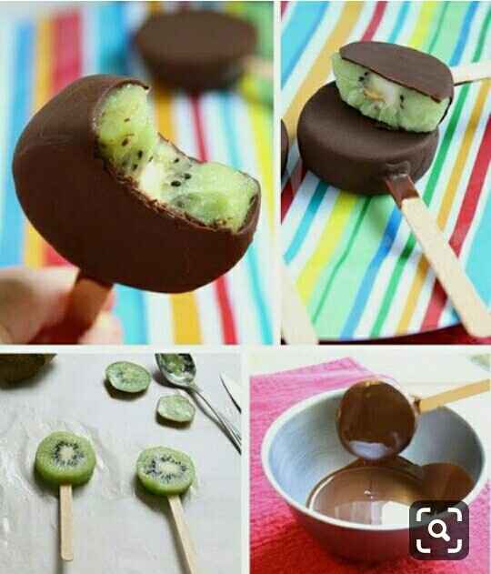 Fruta con chocolate 😋 - 2