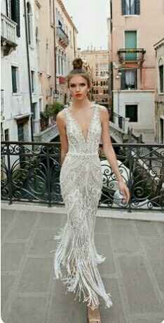 Vestido de novia con flequillos - 4