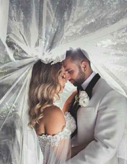 Ideas para fotos con el velo de novia - 1