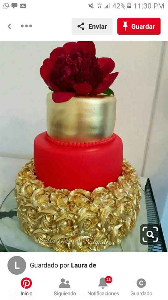 Pasteles rojo con oro - 2