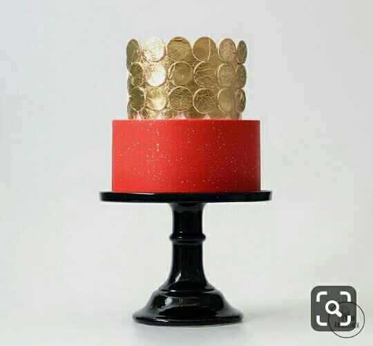 Pasteles rojo con oro - 5