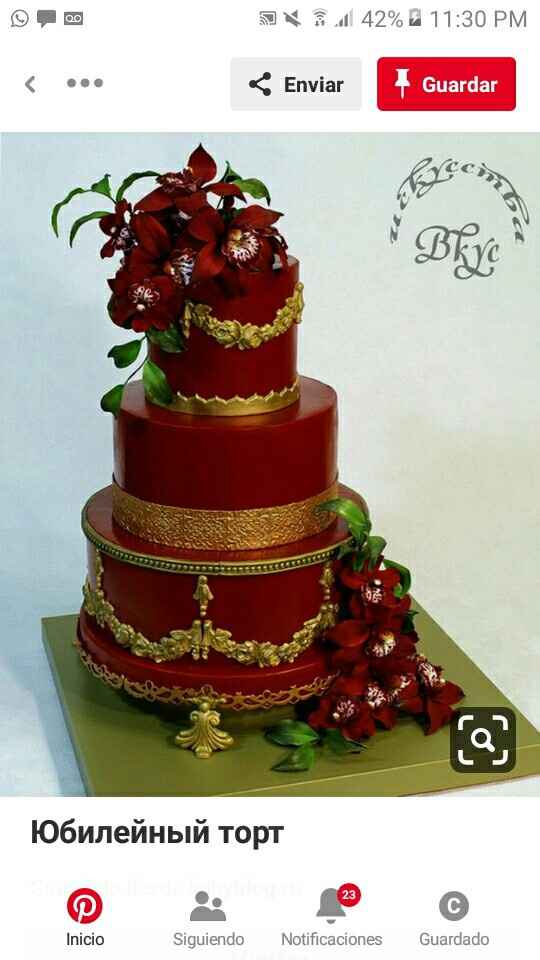 Pasteles oro con tinto - 1